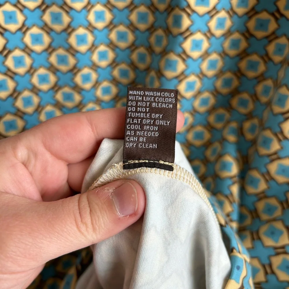 J.‎ McLaughlin Retro Patterned Sleeveless Midi Dress Sz M